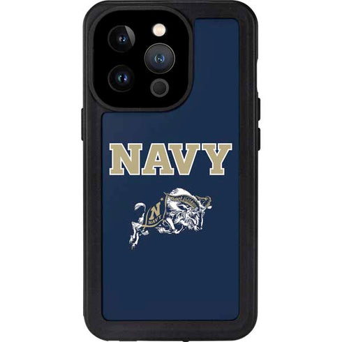 United States Naval Academy Navy Logo iPhone 15 Pro Waterproof Case